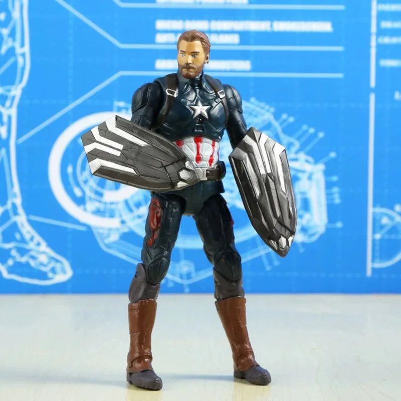 Avenger Hero Venom Deadpool Steel Spider-Man Doll Model Hand-made Ornaments Toys Anime Anime Figure