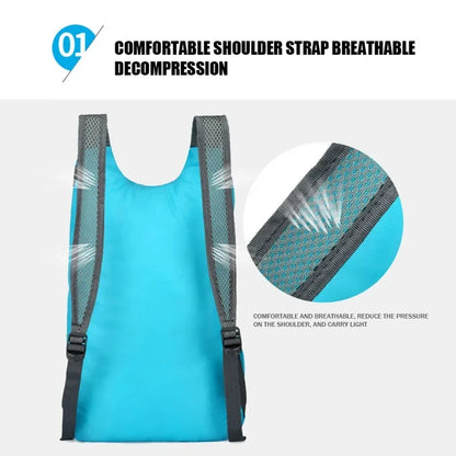 20L Lightweight Waterproof Backpack Portable Folding Backpack Outdoor Bag Ladies Men Travel Hiking Backpack