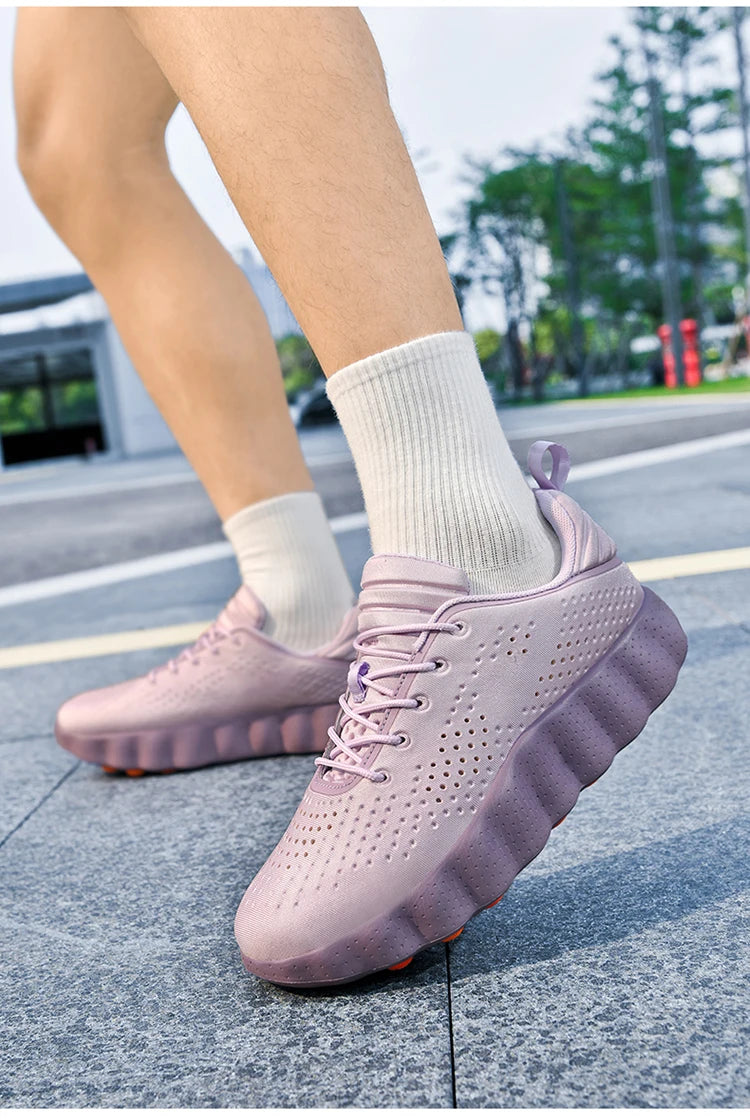 ClaWave Men Women Running Shoes Massage Particles Supercritical Cushioning Breathable Knit Sports Sneakers Non-slip Walking Shoe