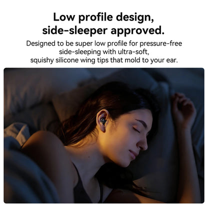 HTC NE76 Sleep Earbuds AI Translator Bluetooth Earphones Mini Invisible Soft Wireless Sleep Aid Headphones In-Ear Headset