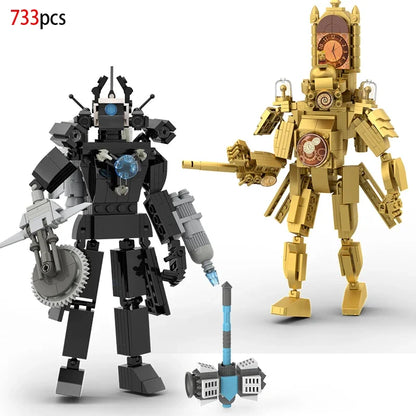 Moc Skibidi Toilet Figures Model Blocks Titan Cameraman Speakerman Construction Toys Party Halloween Decoration Boys Gifts
