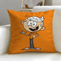 Popular Cartoon The Loud House Cushion Cover Soft & Easy-Wash Pillow Case – Versatile for Couch, Bed, Travel and Office