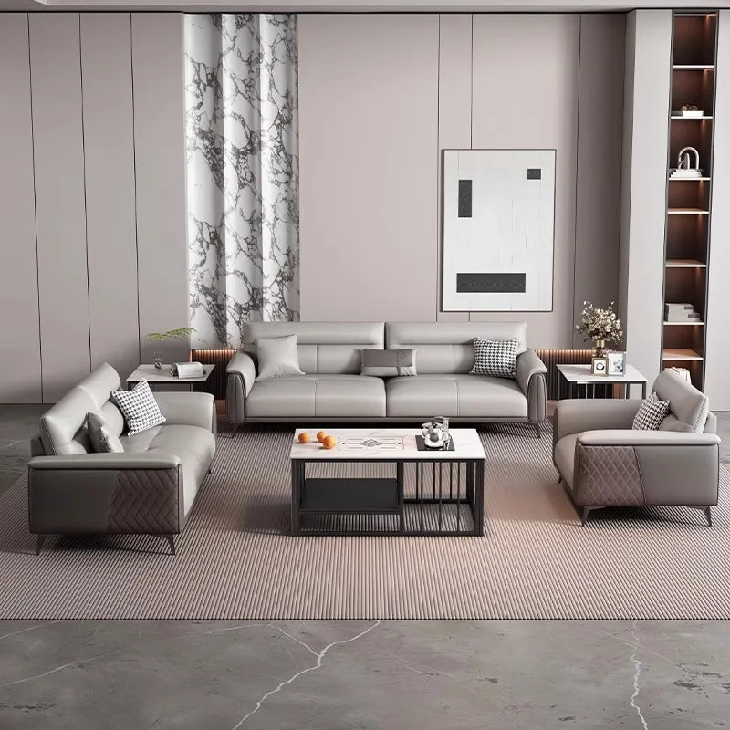 Office Sofa Business Reception Room Meeting Three Single Small Simple Modern Office Sofa Coffee Table Combination