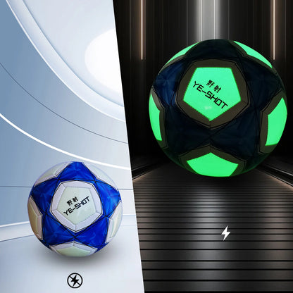 Glow in The Dark Soccer Ball Size 5 with Pump Light Up Soccer Ball for Teens and Adults Soccer Gifts