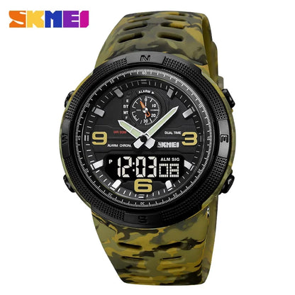 SKMEI  Outdoor Sports Men's Electronic 1655 Watch Dual Display Multi functional Waterproof Student Exploration Watch