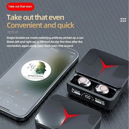 M90 Wireless Headphones TWS Bluetooth Earphones Touch Control Sport Earbuds Hifi Stereo Gaming Headset With Mic For Smartphone