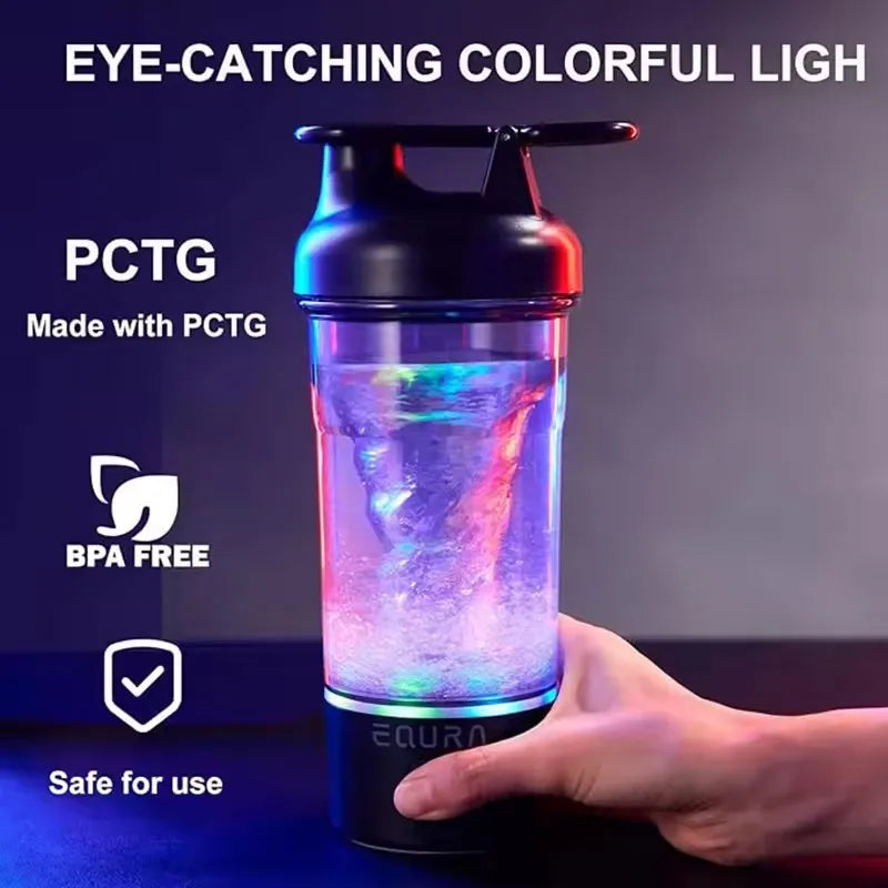 Electric Shaker Bottle, 25Oz Blender Bottles for Protein Mixes, Portable USB C Rechargeable Pulse Protein Shake Bottle, BPA Free