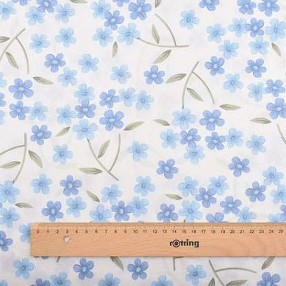 Chainho,Printed Twill Weave Cotton Fabric,DIY Qulting Sewing Material,Patchwork Cloth,Blue Series,6 Designs,3 Spiecification