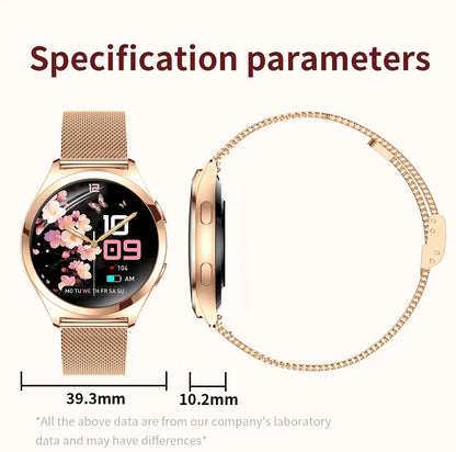 LIGE Luxury Smart Watch For Woman 1.27" Bluetooth Call Custom Dial Women's Bracelet Sports Health Monitor Smartwatch Ladies Gift