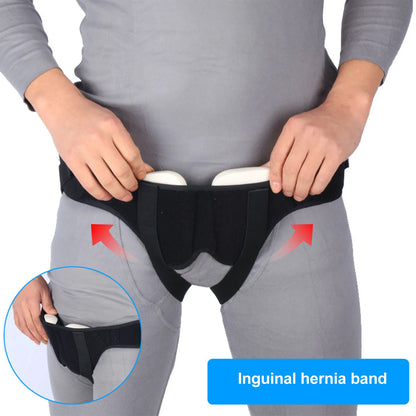Intestinal Hernia Fixing Belt Nylon Fabric Good Support Breathable PU Foam Pad Black Men Inguinal Hernia Band for Body Care