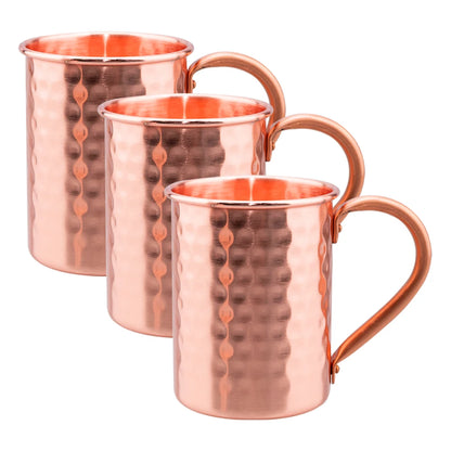 400ml Vintage Pure Copper Cup, Thickened Hammer Texture 100% Copper Breakfast Milk Coffee Mug, Handcrafted Tea Tumbler Drinkware