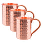 400ml Vintage Pure Copper Cup, Thickened Hammer Texture 100% Copper Breakfast Milk Coffee Mug, Handcrafted Tea Tumbler Drinkware