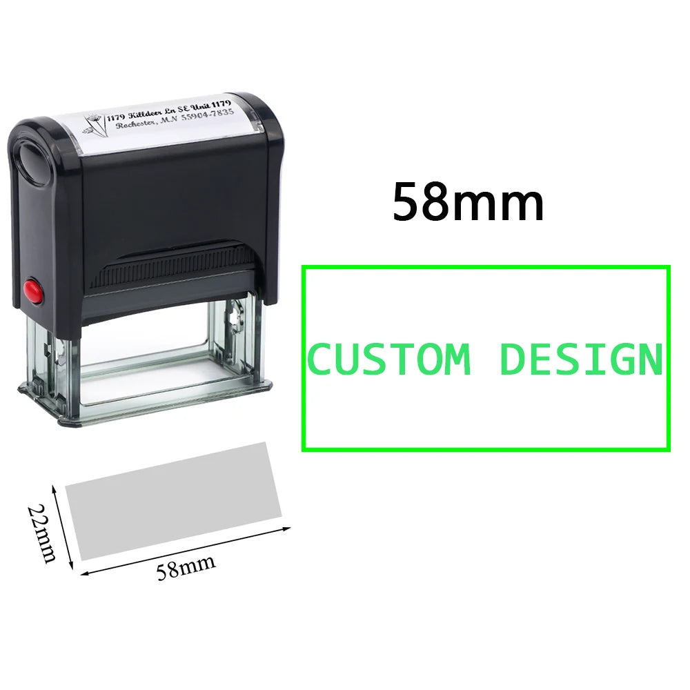 Custom Self-Inking Stamp DIY Rubber Stamp Kit Custom LOGO Personalized Self Inking Business Address Name Number Letter Printing