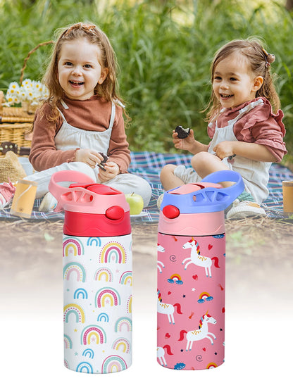 350ml Cartoon Insulated Cup Animal Pattern Stainless Steel Thermos Cup Christmas Vacuum Flasks Water Bottle Xmas Gift Cup