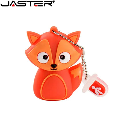 JASTER Uroczy Kreskówkowy Zwierzęcy Pendrive USB 64 GB Pingwin Kot Pamięć USB 32 GB Sowa Dinozaur Pendrive 16 GB Pszczoła Lis Pendrive 8 GB