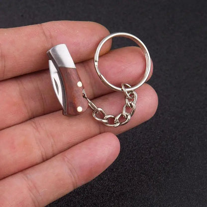 Mini Folding Knife Pendant Keychains Outdoor Hiking Camping Portable Penknife Keyrings Peel Fruit Tools Small Gifts Souvenir