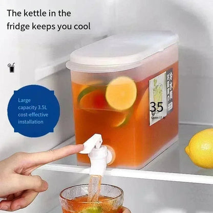 1/2pcs 3.5L Large Capacity Cold Water Jug Food Grade Cold Water Jug with Tap Ice Drink Dispenser Temperature Resistance