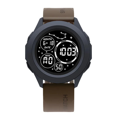 YIKAZE Men Sport LED Watches Top Brand Men Digital Clock Multi-Functional Rubber Man Fitnes Athlete Timekeeping Electronic Watch