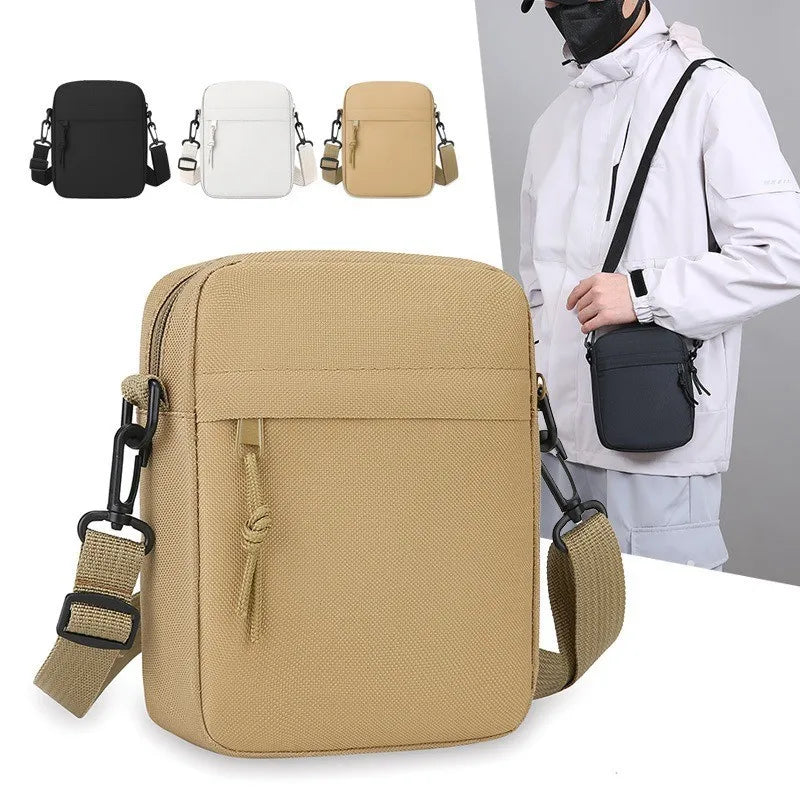 Men's and women's Single Shoulder Bag Crossbody Bags, Solid-Colored Lightweight Mobile Phone Bags for Travel Photography