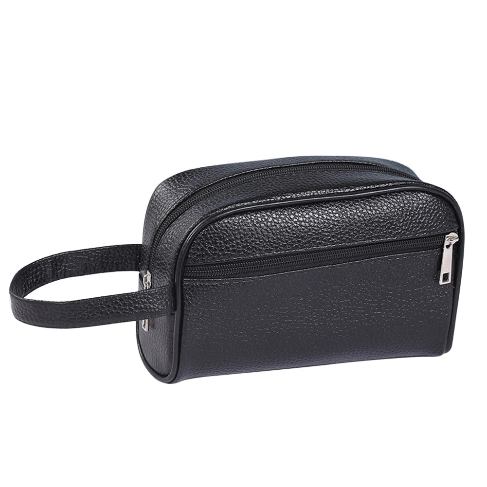 Men Wallets Retro PU Leather Business Handbags Vintage Wristlet Bag Mobile Phone Storage Coin Purse Fashion Woman Coametics Bag