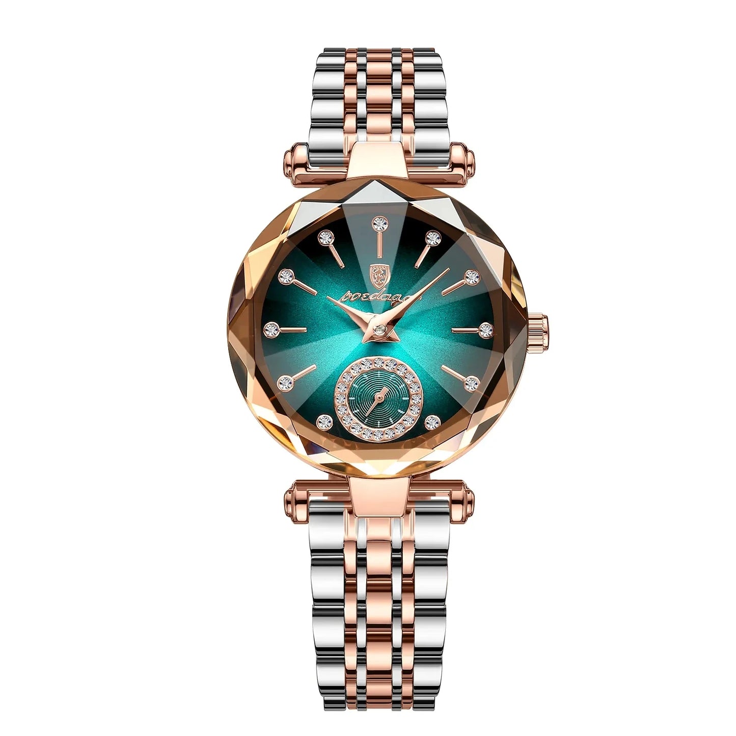 POEDAGAR Luxury Diamond Dial Woman Wristwatch Waterproof Stainless Steel Watch for Ladies Elegant Simple Quartz Women's Watches