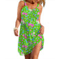 Korean Style Flower Woman Slip Dress Summer Lady Trend Streetwear Casual Clothes Sleeveless Skirt Women's Loose A-line Dresses
