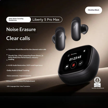 New Anker Liberty 5 Pro Max Noise-Canceling Earphones ANC Active Noise AI Personal Assistant Bluetooth Earphones Gifts