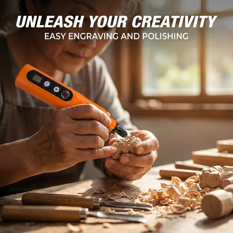 Wireless Rotary Tool 13000mAh Battery 5 Variable Speed Mini Cordless Grinder Pen Style Electric Grinding Polishing Kit for DIY
