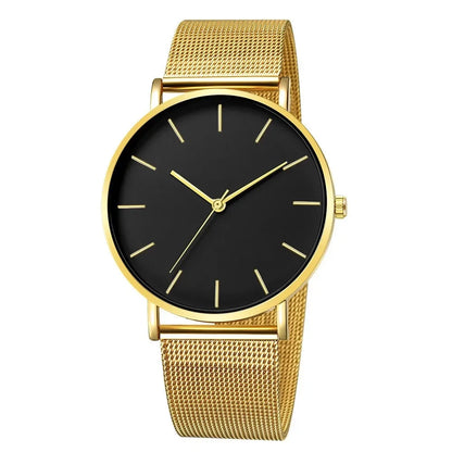 Ultra-thin Fashion Watch Women Luxury Metal Mesh Belt Ladies Quartz Wristwatches Minimalist Elegant Woman Watches reloj mujer