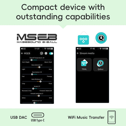 HiBy R1 MiDi HiFi Audio Music Player MP3 USB DAC WiFi Bluetooth 5.1 DSD256 PCM384kHz/32bit X1600E CS43131 MSEB Web Radio 1150mAh