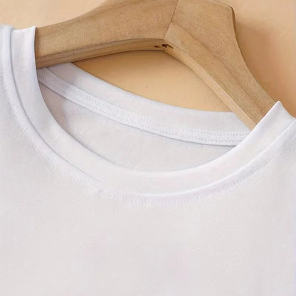 Letter Directional Print Crew Neck Cropped T Shirt 90s Vintage Graphic Y2k Tshirt Women's Sexy Short Sleeve Crop Tops Clothes