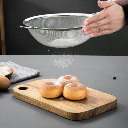 1/3/4Pcs/Set Stainless Steel Wire Fine Mesh Oil Strainer Flour Colander Sieve Sifter Pastry Baking Tools Kitchen Accessories