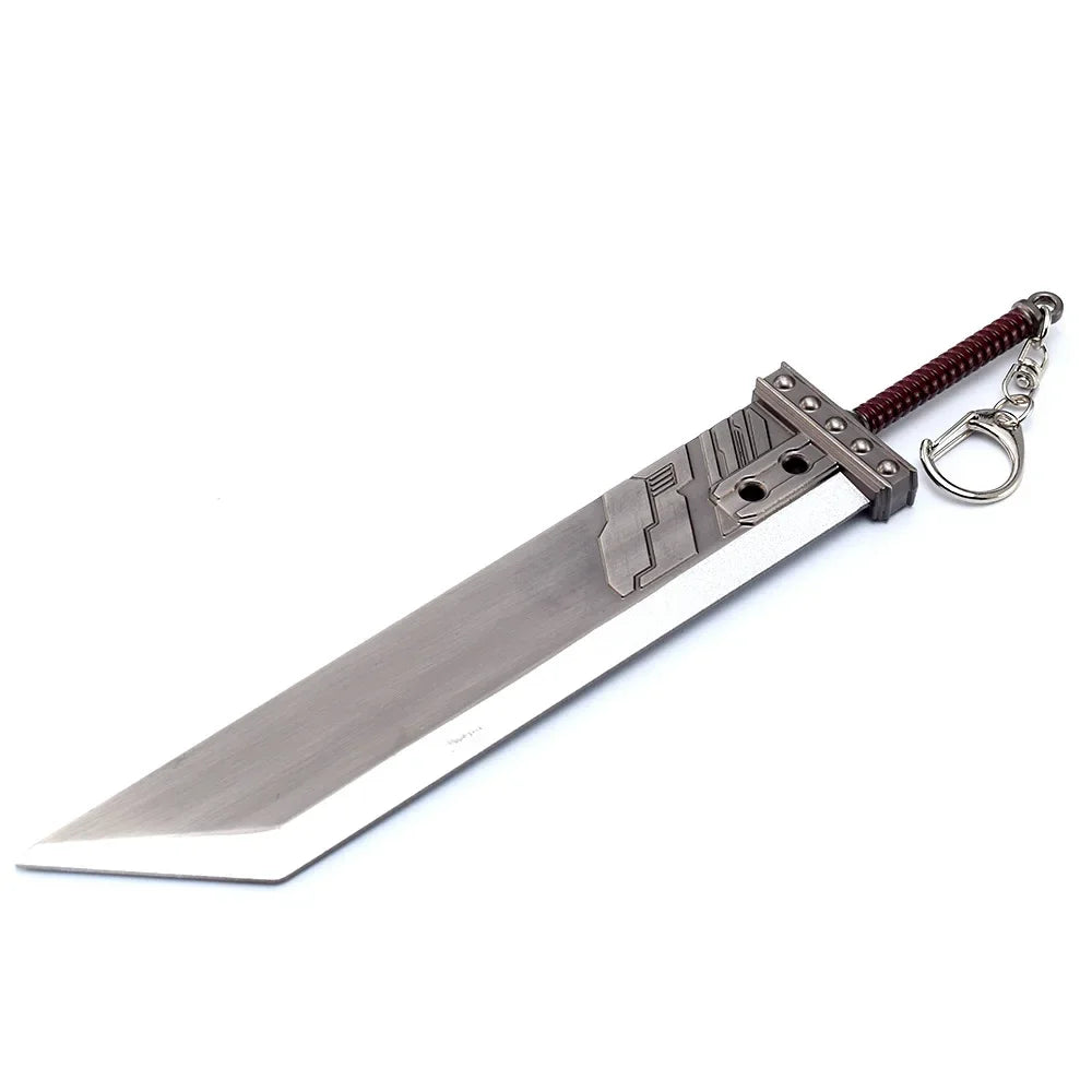 22cm Buster Sword Fantasy Game Weapon Cloud Strife Game Metal Sword Weapon Model Home Ornament Samurai Karambit Knafe Crafts Toy