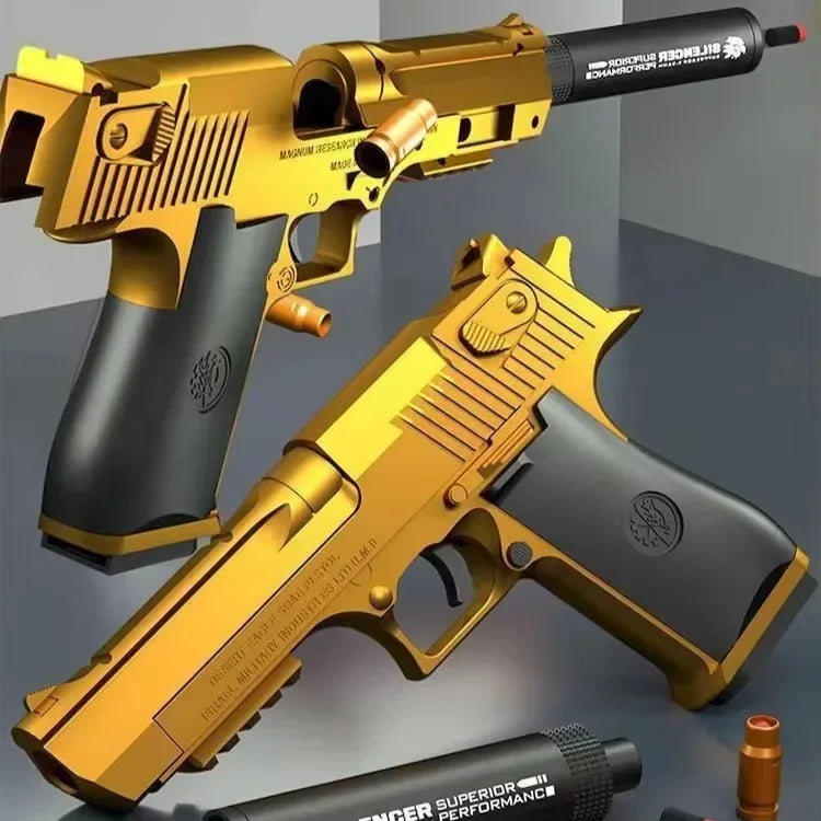 Desert Eagle Shell Ejection Soft Bullet Toy Gun Airsoft Pistol Foam Launcher CS Shooting Games  Weapons for Kids Boys Gift
