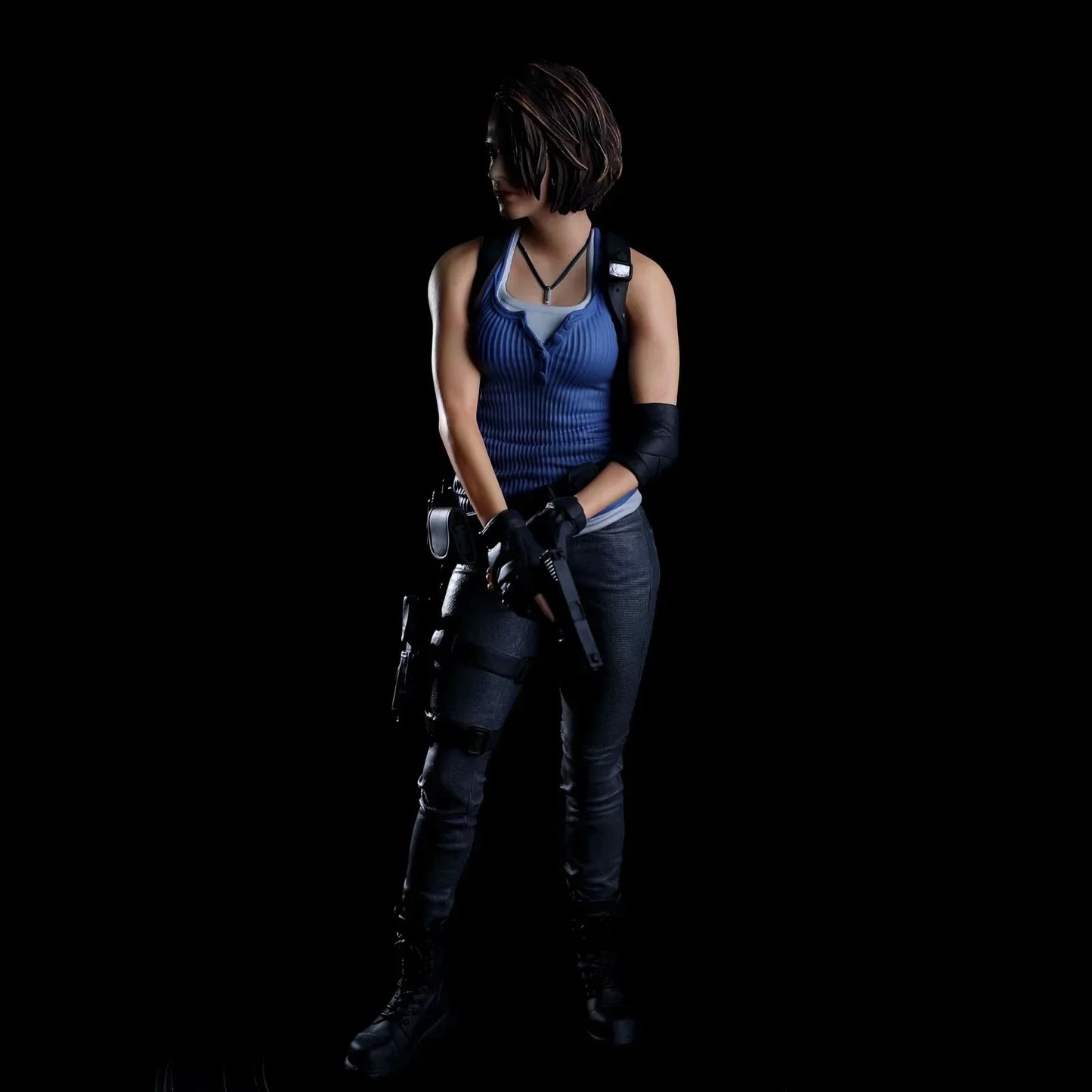 Action Figure 32cm Leon Kennedy Jill Valentine Zombie Hunter Anime Desk Decoration Gk Statue Toys Gift