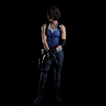 Action Figure 32cm Leon Kennedy Jill Valentine Zombie Hunter Anime Desk Decoration Gk Statue Toys Gift