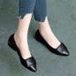 Soft Leather Pointed Toe Flat Loafers, Women's Bow Slip On Shoes for Casual Office Vacation Wear