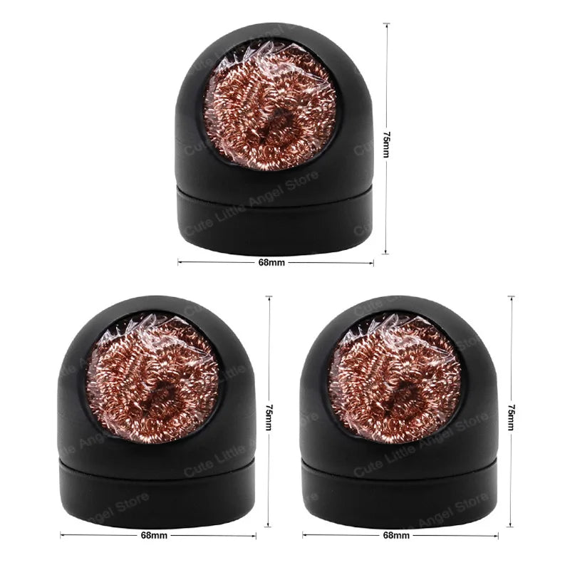 Soldering Iron Tip Cleaner Desoldering Cleaning Ball Tin Remover Soldering Iron Mesh Filter Welding Metal Wire Stand Steel Ball