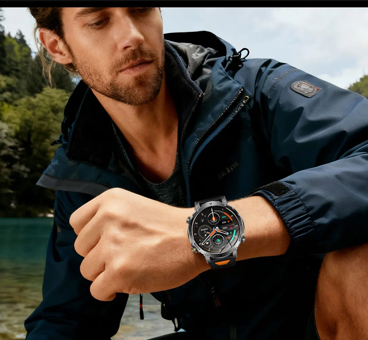 2026 Nowy Wojskowy CZOŁG Smartwatch Połączenia Bluetooth Wodoodporność 10ATM Bateria 1400mAh Monitorowanie Tętna Zegarek Sportowy Outdoor Męski