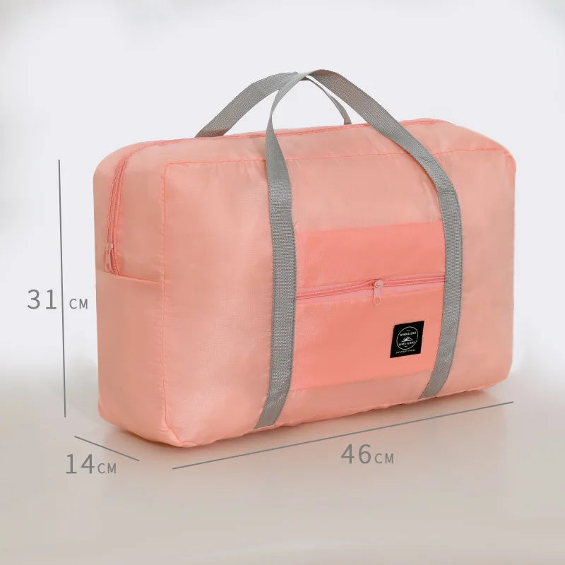 Large-capacity luggage storage bag, foldable portable travel bag, moving clothes packing bag with pull handle