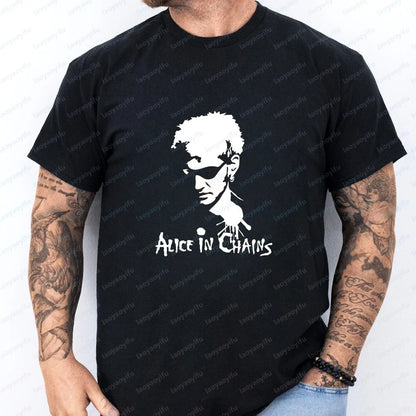 Men's T-shirts and Tank Tops. Comfortable Short-sleeved Shirts for Both Men and Women By Alice in Chains, Suitable for Summer.