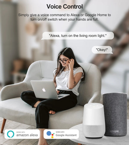 Tuya Smart Home ZigBee WiFi Smart Switch with Power Monitor 16A Mini Breaker Voice Control for Homekit Siri Alexa Google Alice