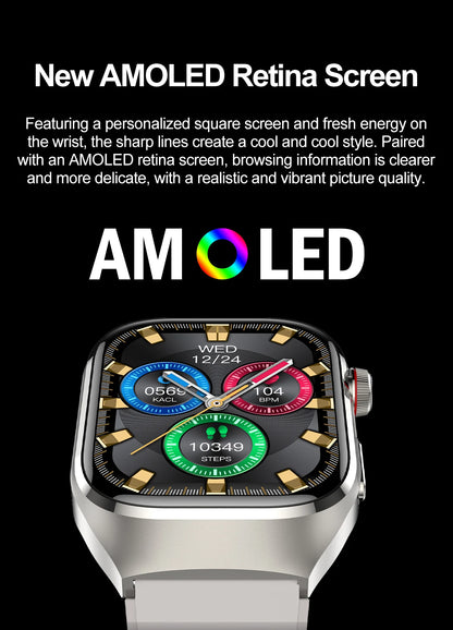 2025New Micro Physical Examination Smart Watch For Men Uric Acid Body Fat Five Organ Health Watches Bluetooth Call SmartBracelet