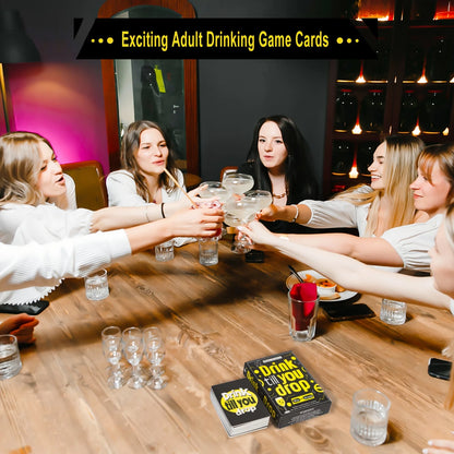 Drink Till You Drop Party Board Game Cards – Fun Social Drinking Game for Family Gatherings, Friend Gatherings & Team Building