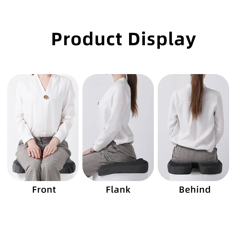 Comfortable breathable seat cushion, U-shaped design wave sponge massage cushion can relieve buttock pressure/coccyx pain