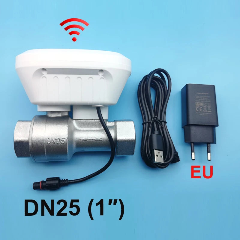 Zigbee Or WiFi Tuya Smart Water Valve Water Meter Water Flow Rate Consumption Temperature Display Smart Life Control Irrigation