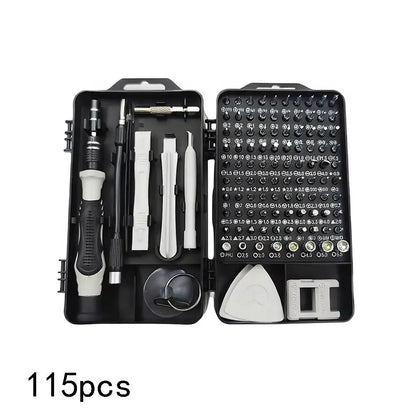 115 in 1 Multifunctional Screwdriver Set Electronic Repair Tools for Computer Phone and Household Use Insulation Screwdriver Kit