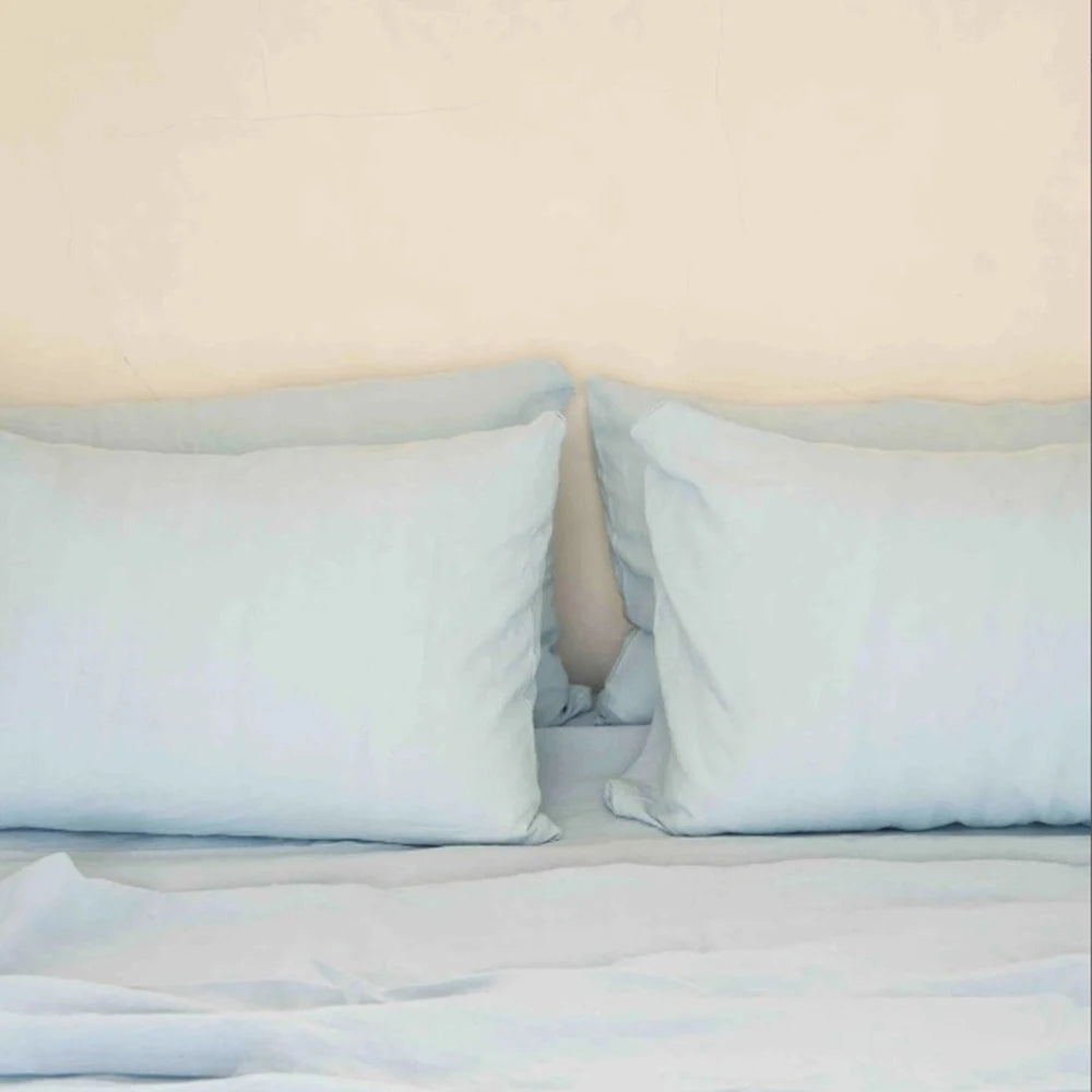 100% French Linen Soft Breathable Pillow Covers Decorative Square Throw Pillow Covers for Bed Couch Sofa Envelope Closure