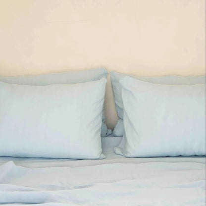 100% French Linen Soft Breathable Pillow Covers Decorative Square Throw Pillow Covers for Bed Couch Sofa Envelope Closure