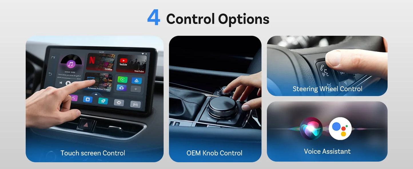 Ottocast Play2Video Pro 2026 Wireless Android Auto & CarPlay AI Box In-Car Video Streaming YouTube Netflix IPTV USB Plug & Play